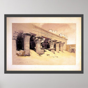 Poster Portico do Templo de Edfou Roberts/Haghe Art