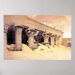 Poster Portico do Templo de Edfou Roberts/Haghe Art