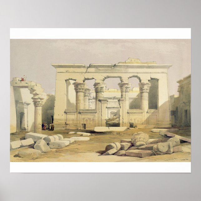 Pôster Portico of the Temple of Kalabshah, from "Egypt an (Frente)