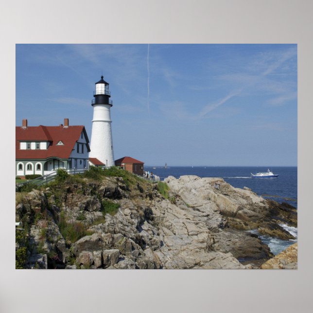 Poster Portland Head Light, Cape Elizabeth,Maine, (Frente)