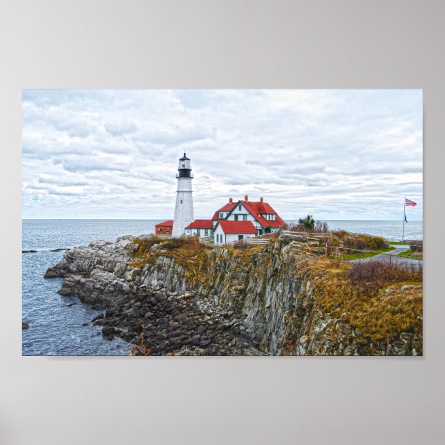 Poster Portland Head Light Maine (Frente)