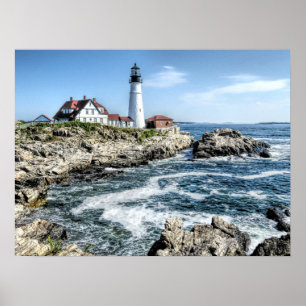 Poster Portland Headlight Cape Elizabeth, ME