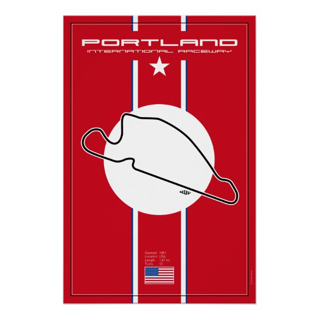 Pôster Portland International Raceway (Frente)