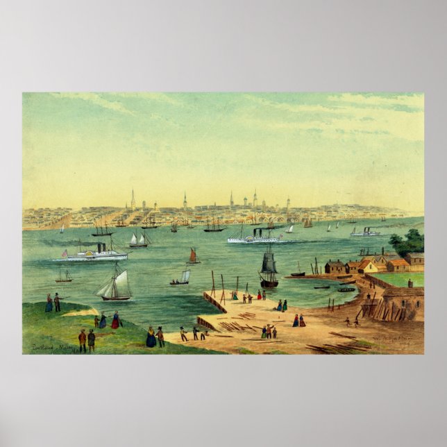 Pôster Portland, Maine 1854 (Frente)