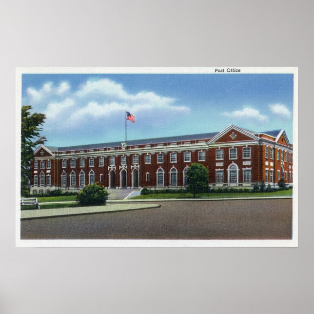 Pôster Portland, MaineExterior View do Posto (Frente)