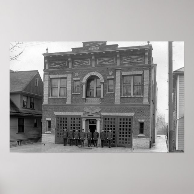 Pôster Portland, OR Fire Station nº 17 Ver fotografia (Frente)