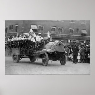 Pôster Portland, OR Rosa Festival Parade Floats