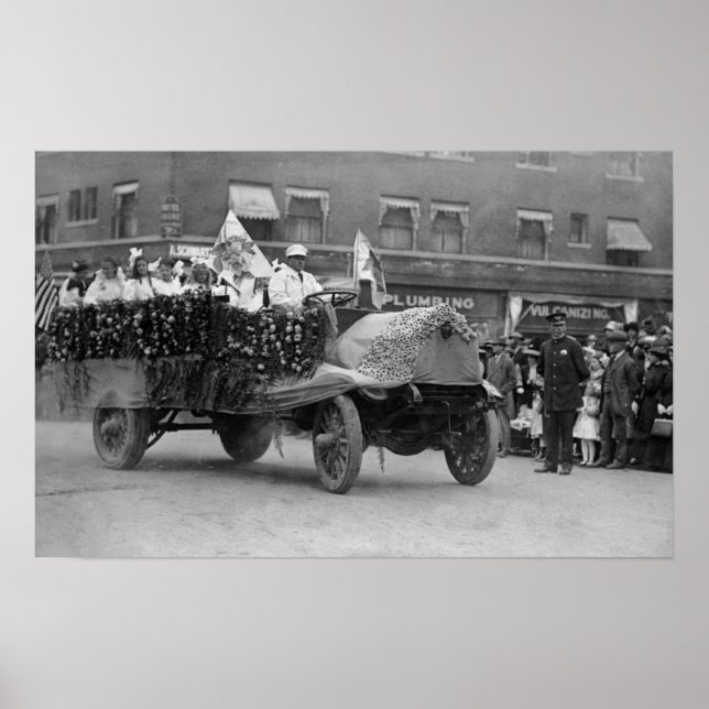 Pôster Portland, OR Rosa Festival Parade Floats (Frente)