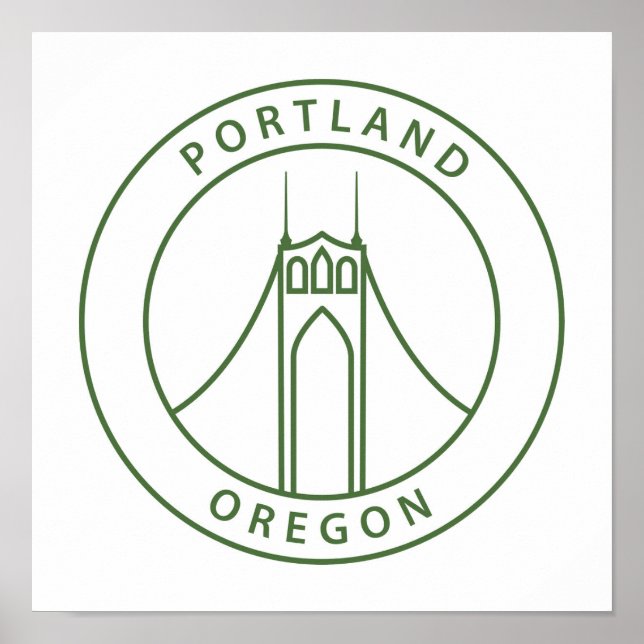 Poster Portland Oregon Design (Frente)