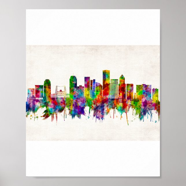 Poster Portland Oregon Skyline (Frente)
