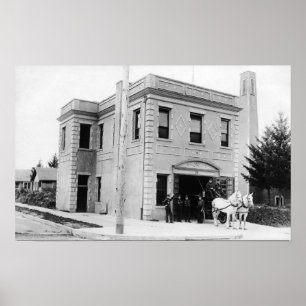 Pôster Portland, OU carro do cavalo do quartel dos