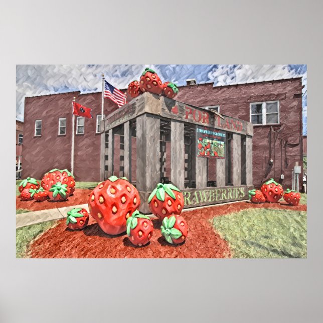 Poster Portland, TN Strawberry Festival Painting (Frente)