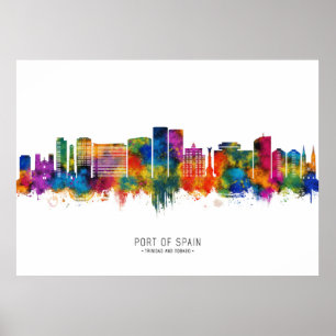 Poster Porto da Espanha Trinidad e Tobago Skyline