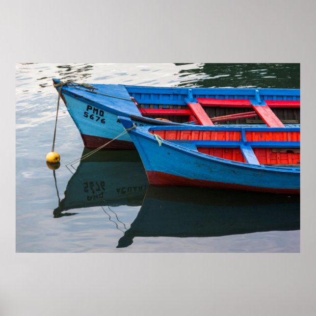 Poster porto de Angelmo, barcos de pesca. (Frente)