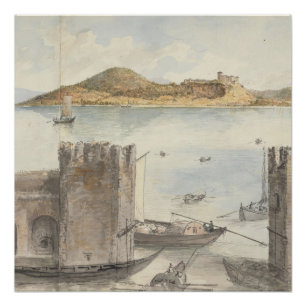 Pôster Porto de Arona (1795) Charles Gore