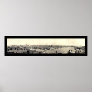 Pôster Porto de Baltimore MD Photo 1905