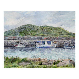 Pôster Porto de Cleggan, Connemara, Galway Cartaz Lustros