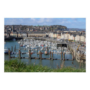 Pôster Porto de Dieppe, Normandia, França,