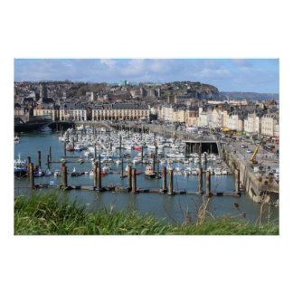 Pôster Porto de Dieppe, Normandia, França,