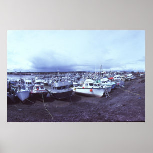 Poster Porto de Dillingham Alasca, 1982 antes da dragagem