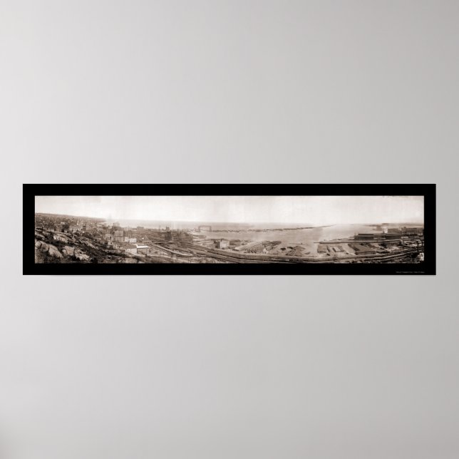 Poster Porto de Duluth MN Foto 1913 (Frente)