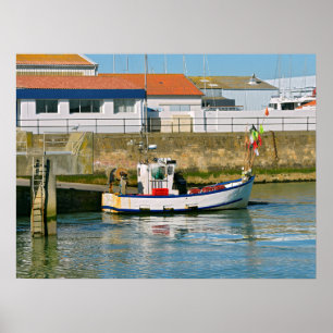 Poster Porto de Herbaudière em França