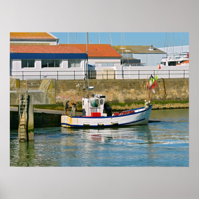 Poster Porto de Herbaudière em França (Frente)
