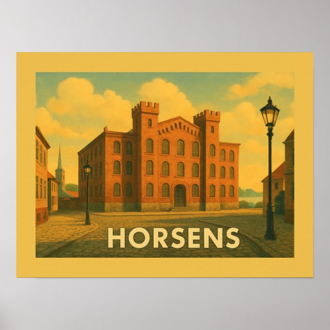 Poster Porto de Horsens Dinamarca (Frente)