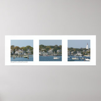 Pôster Porto de Nantucket, Massachusetts Triptych