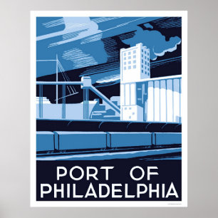 Pôster Porto de Philadelphfia WPA 1936