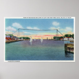 Poster Porto de Rochester e milícia naval de NY