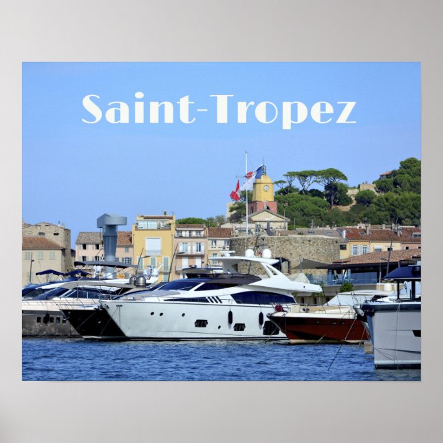 Poster Porto de Saint-Tropez, Côte d'Azur (Frente)