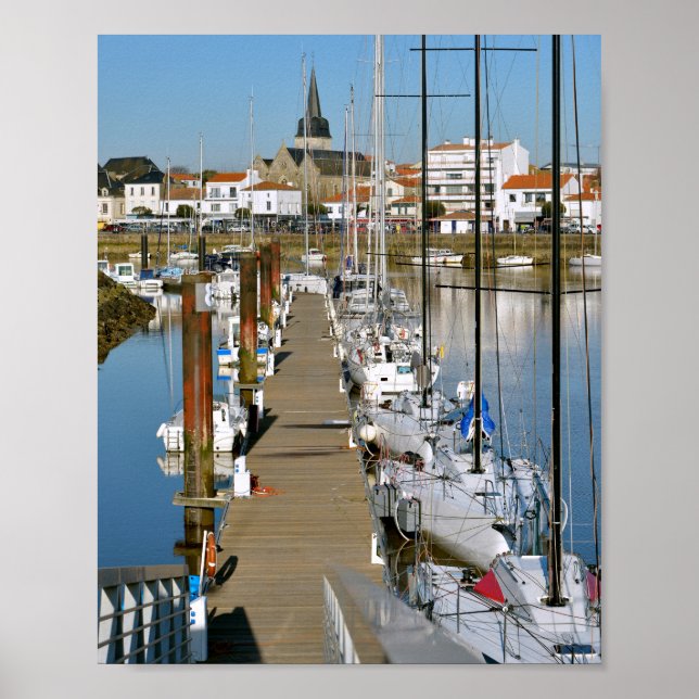 Poster Porto de Santo-Gilles-Croix-de-Vie, em França (Frente)