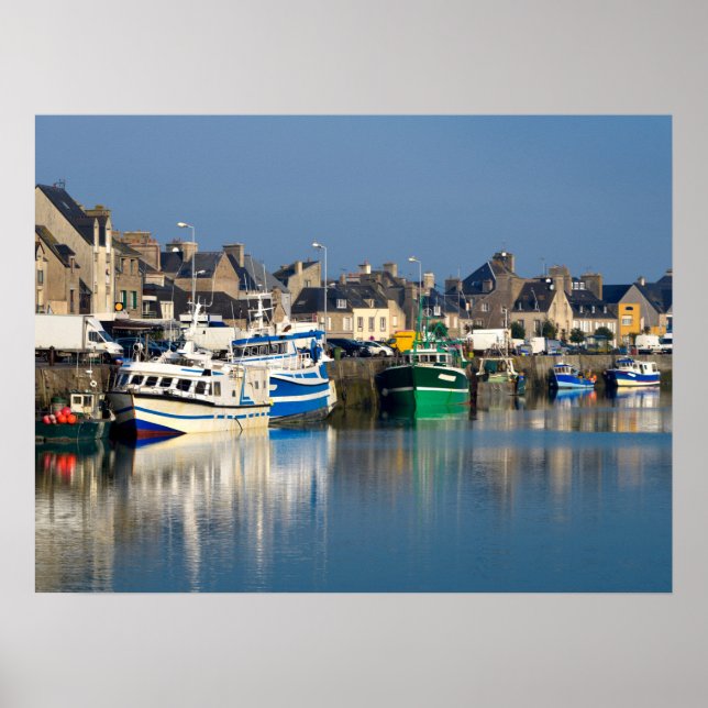 Poster Porto de Santo-Vaast-la-Hougue, França (Frente)