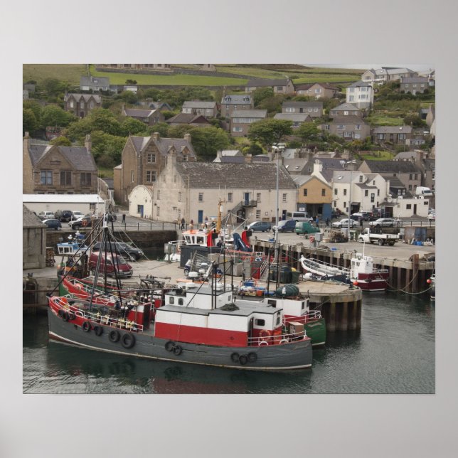 Poster porto de Stromness na costa do Atlântico Norte (Frente)