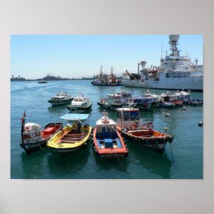 Poster Porto de Valparaiso, Chile
