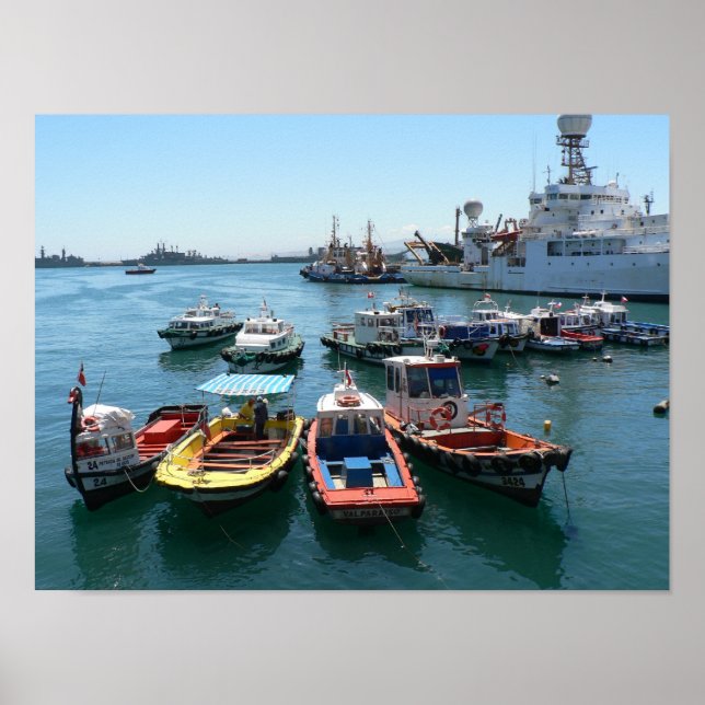 Poster Porto de Valparaiso, Chile (Frente)