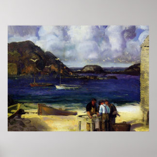 Poster Porto em Monhegan - George Bellows - 1913