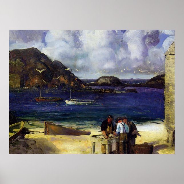 Poster Porto em Monhegan - George Bellows - 1913 (Frente)