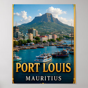 Poster Porto Luís Porto e Vistas de Ilha Tropical