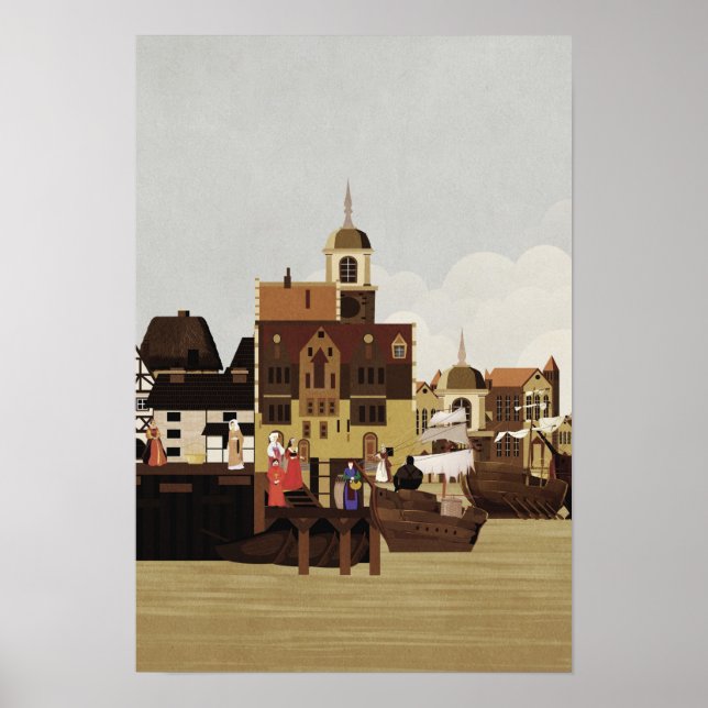 Poster Porto medieval (Frente)