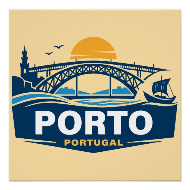 Pôster Porto Portugal Europe (Frente)