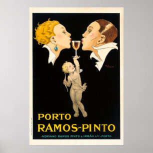 Poster Porto Ramos Pinto por René Vincent - Francês Vinta