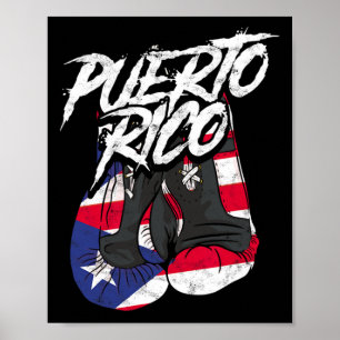 Poster Porto Rico Em Luvas De Boxim - Porco De Boxing His