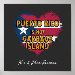 Poster Porto Rico Não É uma Ilha de Lixo 