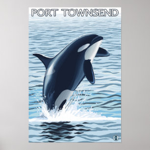 Pôster Porto Townsend, salto de WashingtonOrca