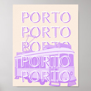 Poster Porto Viagem Art, Portugal, Pastel, Minimalista