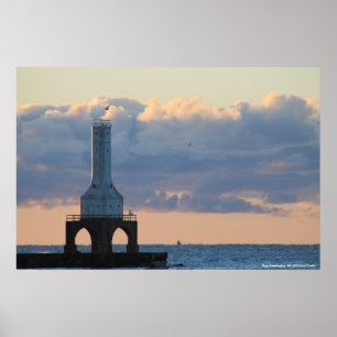 Poster Porto Washington, Wi. Farol