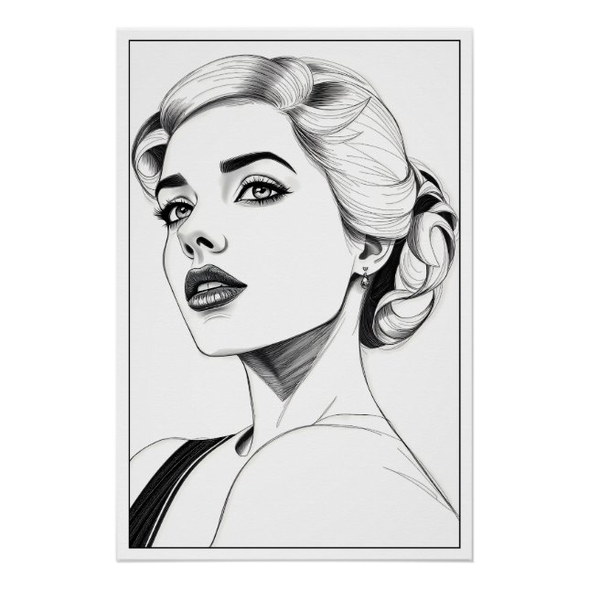 Pôster Portrait de femme (Frente)