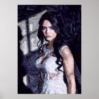 Poster Portrait d'une mariée gothique